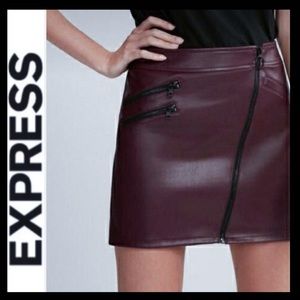 NWOT Express Vegan Leather Mini Skirt